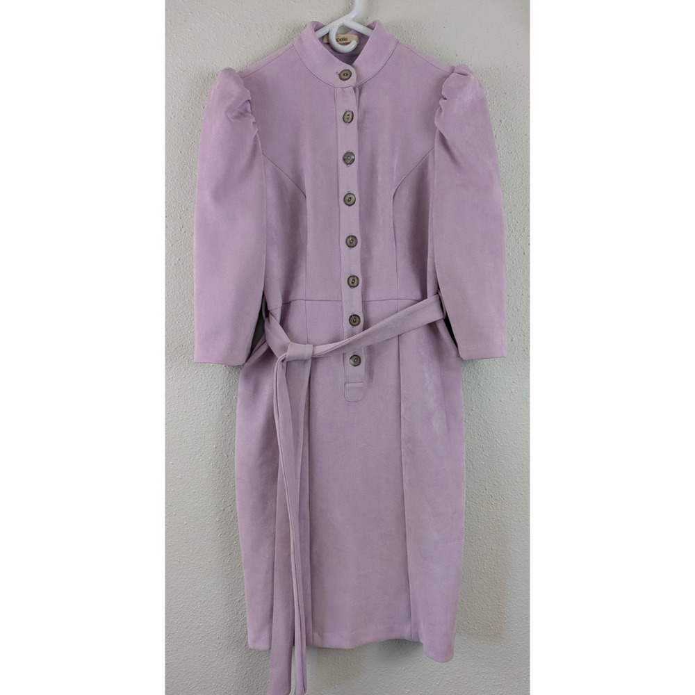 Zapelle sz 4 Midi length Sheath Dress light purple stretchy soft material 3540